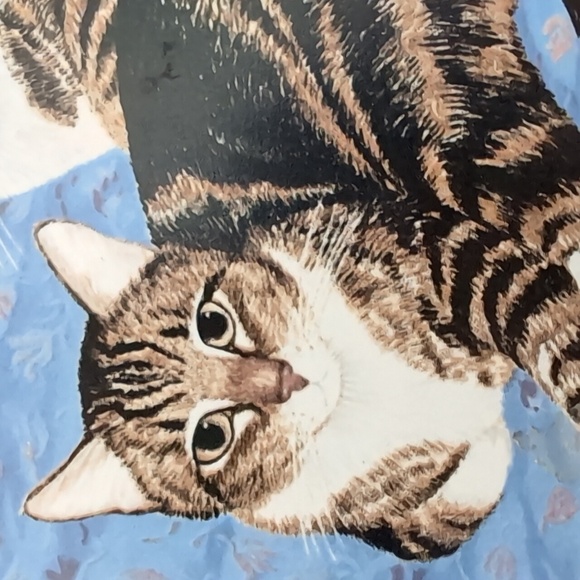 VGT,Avon 1989 Framed Trivet, Features 2 Tabby Cats. - Picture 3 of 9